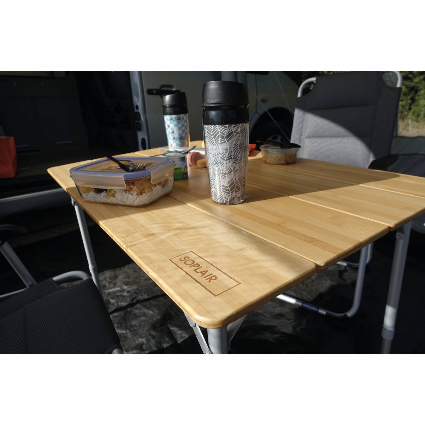 Mesa plegable de camping modelo Flex Bamboo - Just4Camper Soplair RG-071868