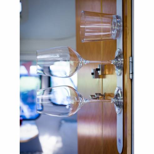 Barra metálica blanca para vasos Silwy RG-918481