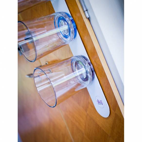 Barra metálica blanca para vasos Silwy RG-918481