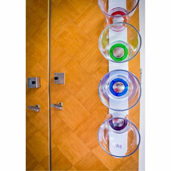 Barra metálica blanca para vasos Silwy RG-918481