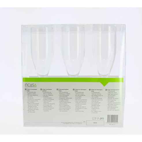 Juego de 3 copas de champán Volga Incasa RG-918482