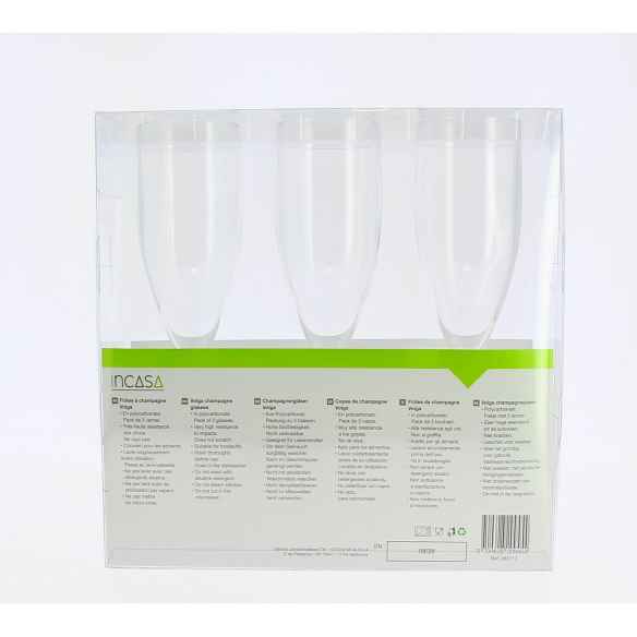 Juego de 3 copas de champán Volga Incasa RG-918482