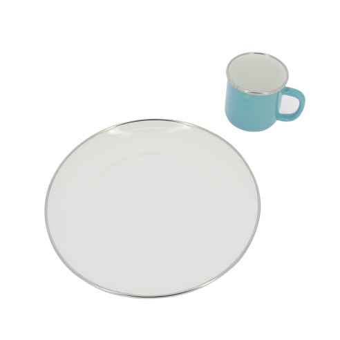 Juego de 2 tazas de acero esmaltado Incasa RG-915573