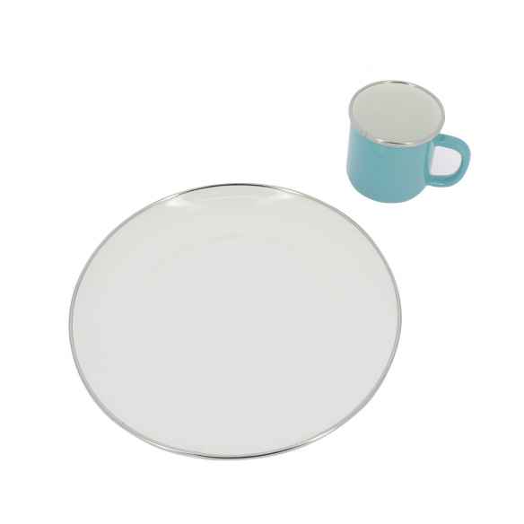 Juego de 2 tazas de acero esmaltado Incasa RG-915573