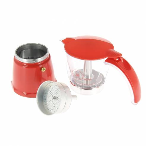 Cafetera italiana roja Incasa RG-912755