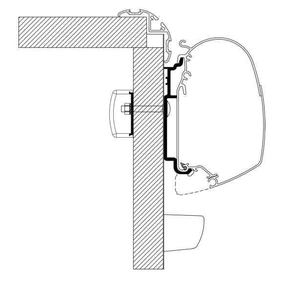Adaptador para toldos Knauss después de 2017 Thule RG-484115