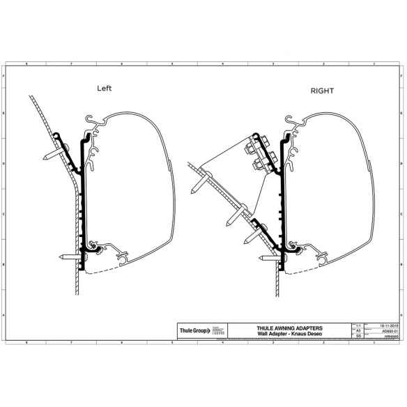 Adaptador para toldos Knauss después de 2019 Thule RG-484177