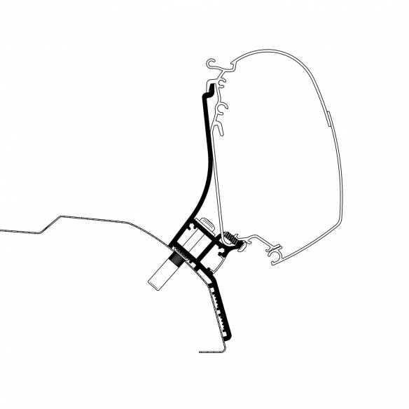 Adaptador para toldo de techo elevable Ducato H2 Thule RG-484179