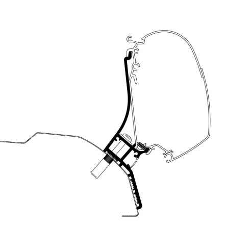 Adaptador para toldo de techo elevable Ducato H2 Thule RG-484189