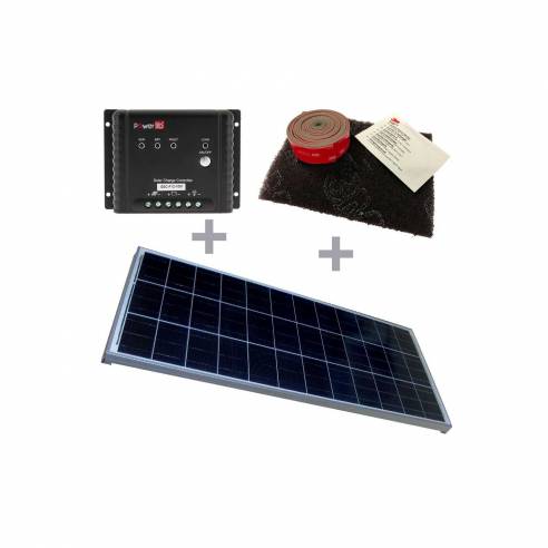 Pack Panel Solar E-ssential Flat 90W + Regulador LCD  RG-BQLDQQ02