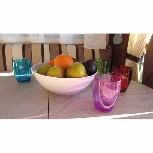 Pack de 4 vasos de policarbonato multicolor Incasa RG-918496