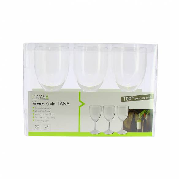 Juego de 3 copas de vino Tana Incasa RG-918472