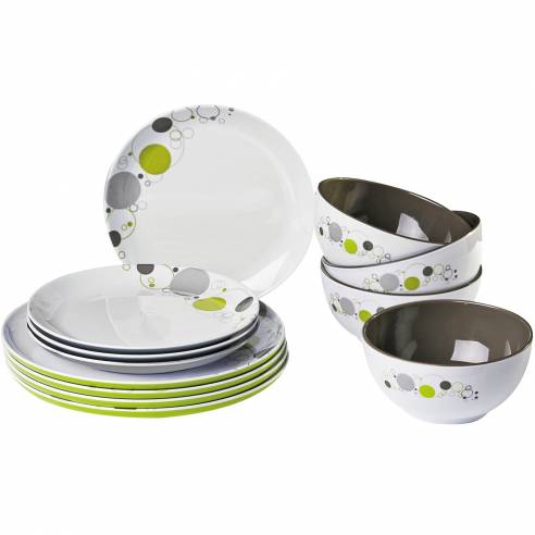 Pack de 12 piezas de platos de melamina para  RG-911590