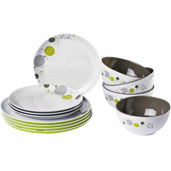 Pack de 12 piezas de platos de melamina para  RG-911590