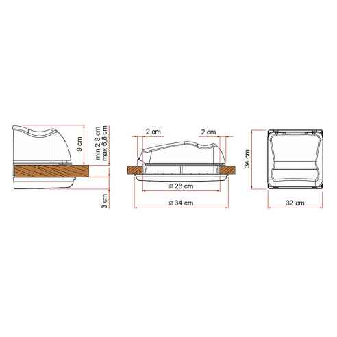 Claraboya Vent 28 para autocaravanas y caravanas Fiamma RG-806037
