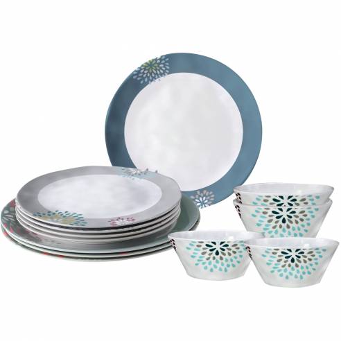 Paquete de 12 piezas de vajilla de melamina Stonetouch  RG-912510