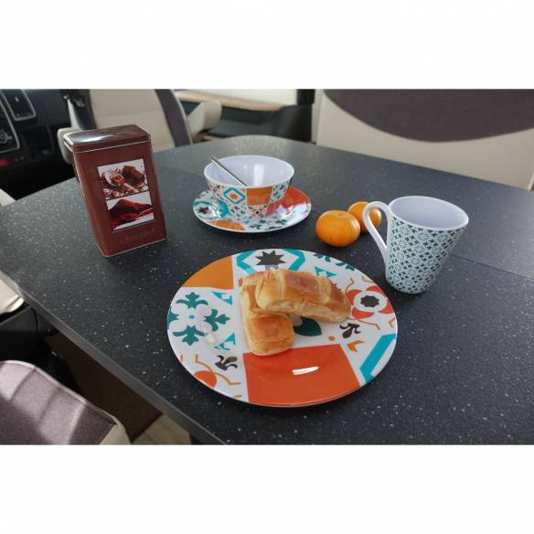 Paquete de vajilla de baldosas de cemento Wol RG-914555