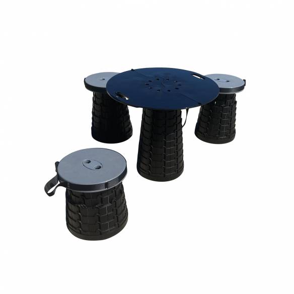 Juego de 4 taburetes Minimax y bandeja Mini Max stool RG-072872
