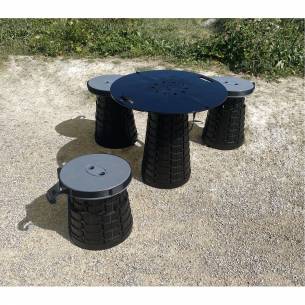 Juego de 4 taburetes Minimax y bandeja Mini Max stool RG-072872 2
