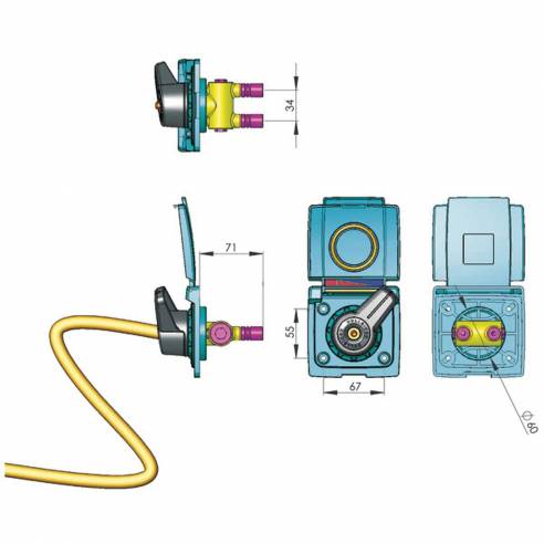 Ducha exterior con grifo mezclador  RG-212927