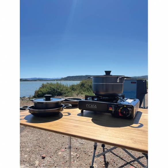 Estufa de gas portátil con 1 fuego Incasa RG-215787