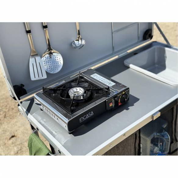 Estufa de gas portátil con 1 fuego Incasa RG-215787