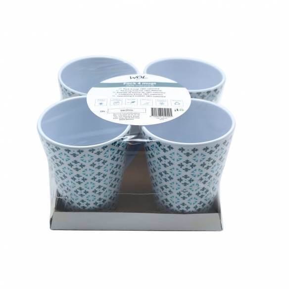 4 tazas Baldosas de Cemento Wol RG-914565