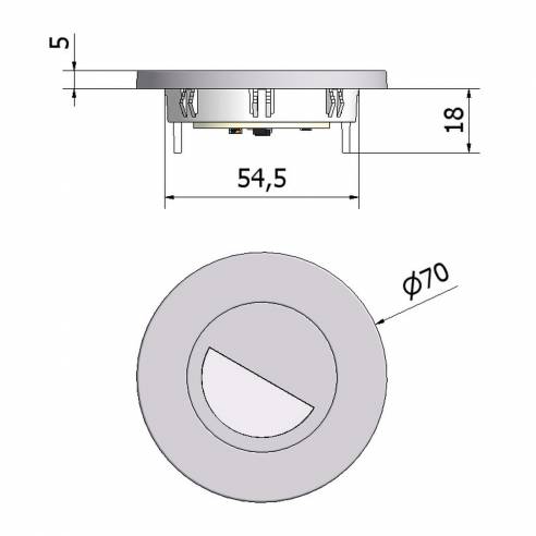 Luz nocturna LED empotrada fija  RG-959601