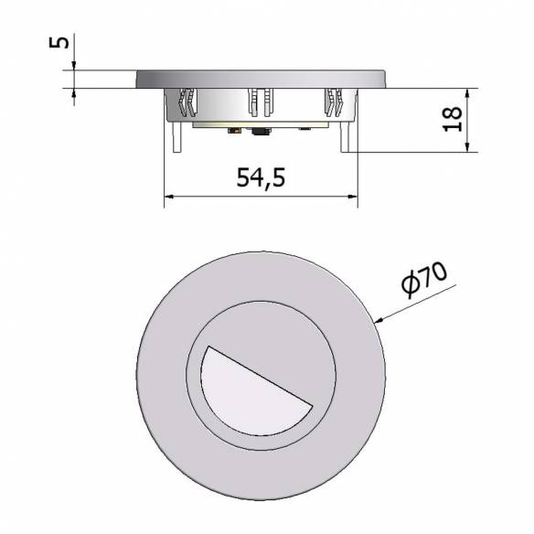 Luz nocturna LED empotrada fija  RG-959601