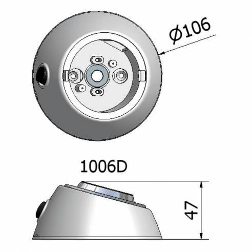 Foco LED regulable de superficie gris  RG-959693