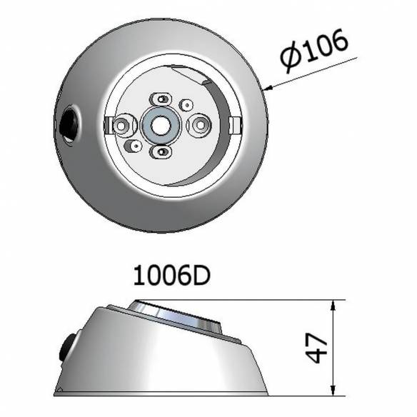 Foco LED regulable de superficie gris  RG-959693