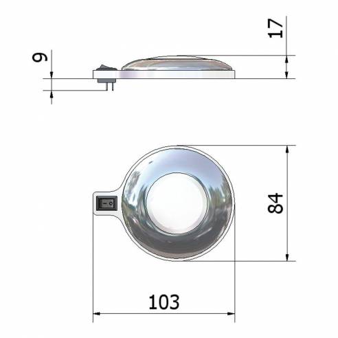 Foco LED fijo de superficie con interruptor  RG-959635