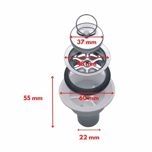 Para manguera de 25 mm de diámetro Smev RG-423383