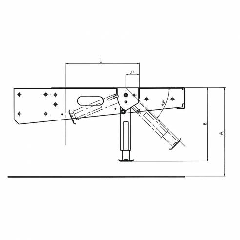 Cilindro manual trasero de estabilización para Al-ko RG-501215