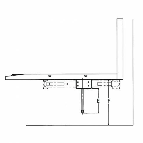 Cilindro manual trasero de estabilización para Al-ko RG-501215