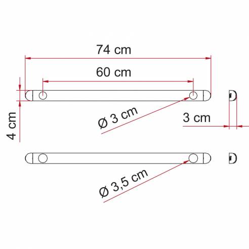 Kit de barra para transportar bicicletas Fiamma RG-801325