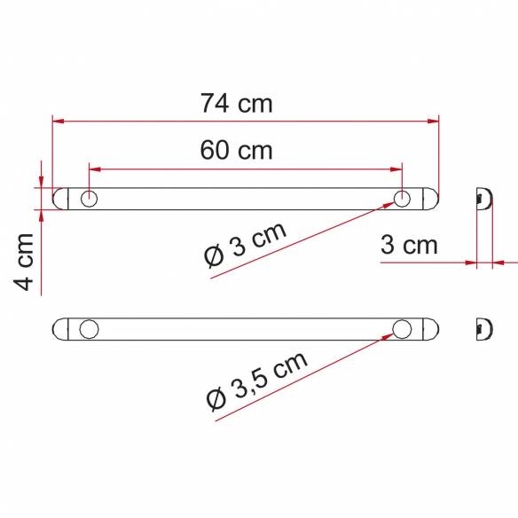 Kit de barra para transportar bicicletas Fiamma RG-801325