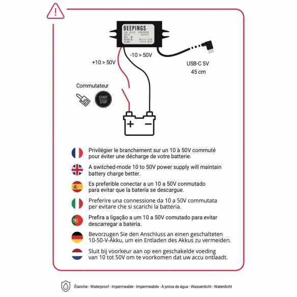 Convertidor 10V-50V Beepings RG-427362