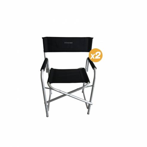 Pack de 2 Sillones Director Negro Baya Sun RG-BQLDQQ229