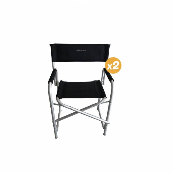 Pack de 2 Sillones Director Negro Baya Sun RG-BQLDQQ229