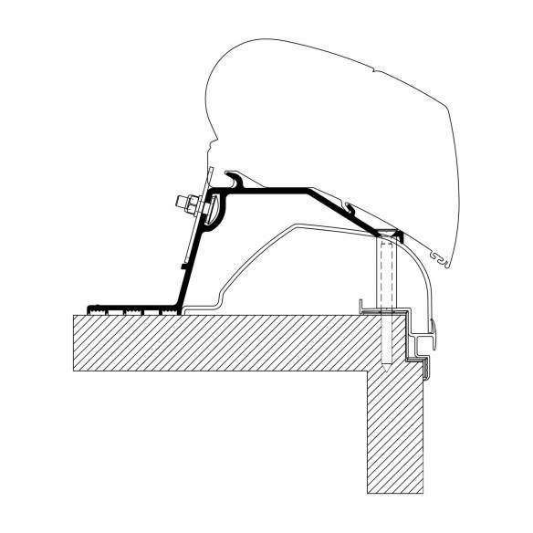 Adaptador Hobby Caravan 2014 Omnistor toldos Thule RG-483135