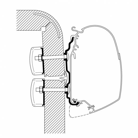 Adaptadores Hymer 2016- Hymercamp para toldos Thule RG-483188