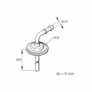 Tubo de inmersión estándar del depósito Eberspächer RG-345264 2