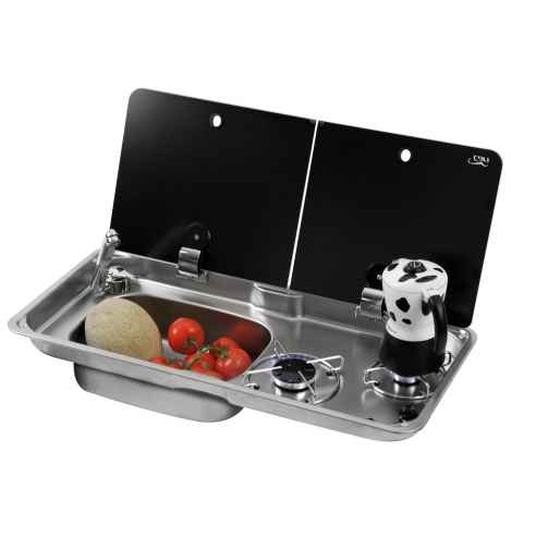 Combinación de cocina de 2 fuegos y fregadero Can RG-428403