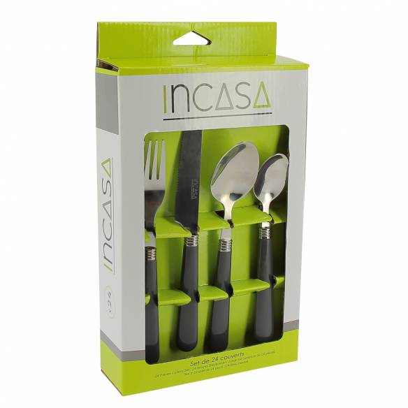 Set de 24 cubiertos de camping Incasa RG-915507
