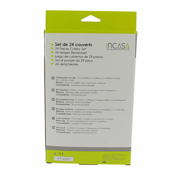 Set de 24 cubiertos de camping Incasa RG-915507