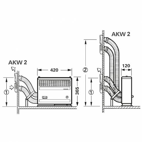 Kit de chimenea lateral para Truma S 2200  RG-143342