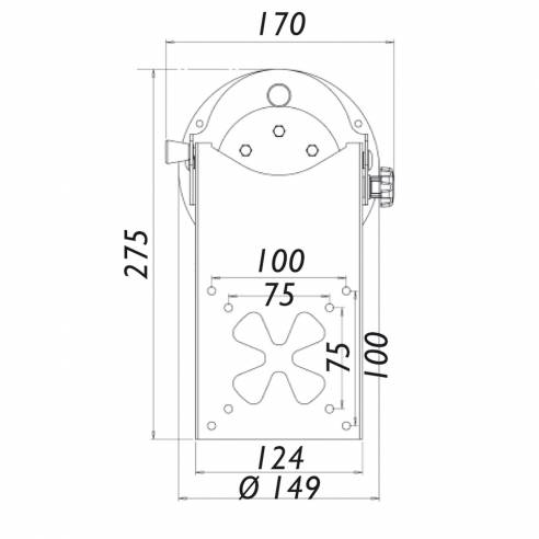 Soporte de techo giratorio para TV Project 2000 RG-864312
