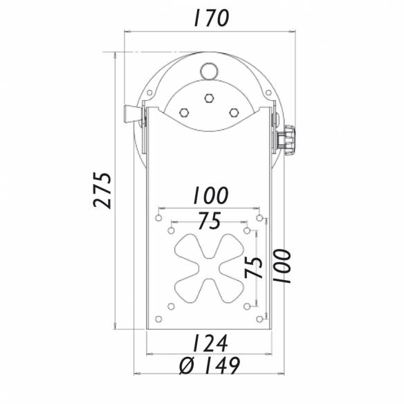 Soporte de techo giratorio para TV Project 2000 RG-864312