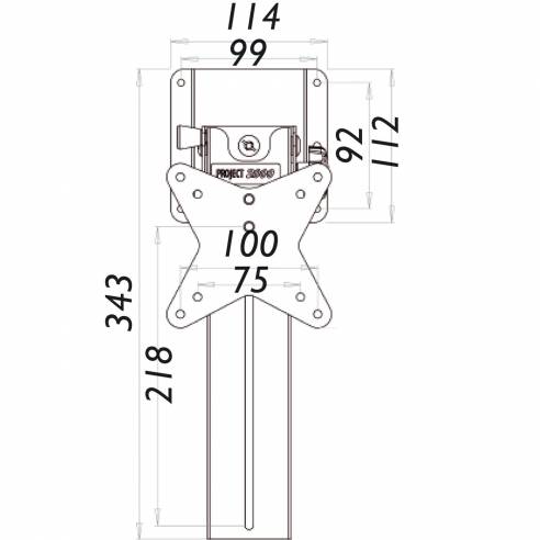 Soporte de TV de techo pivotante ajustable Project 2000 RG-864322